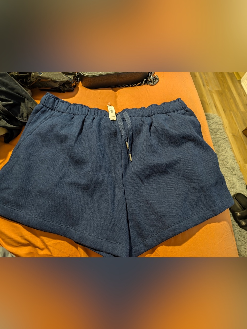 PINK Women's Navy Drawstring Lounge Shorts